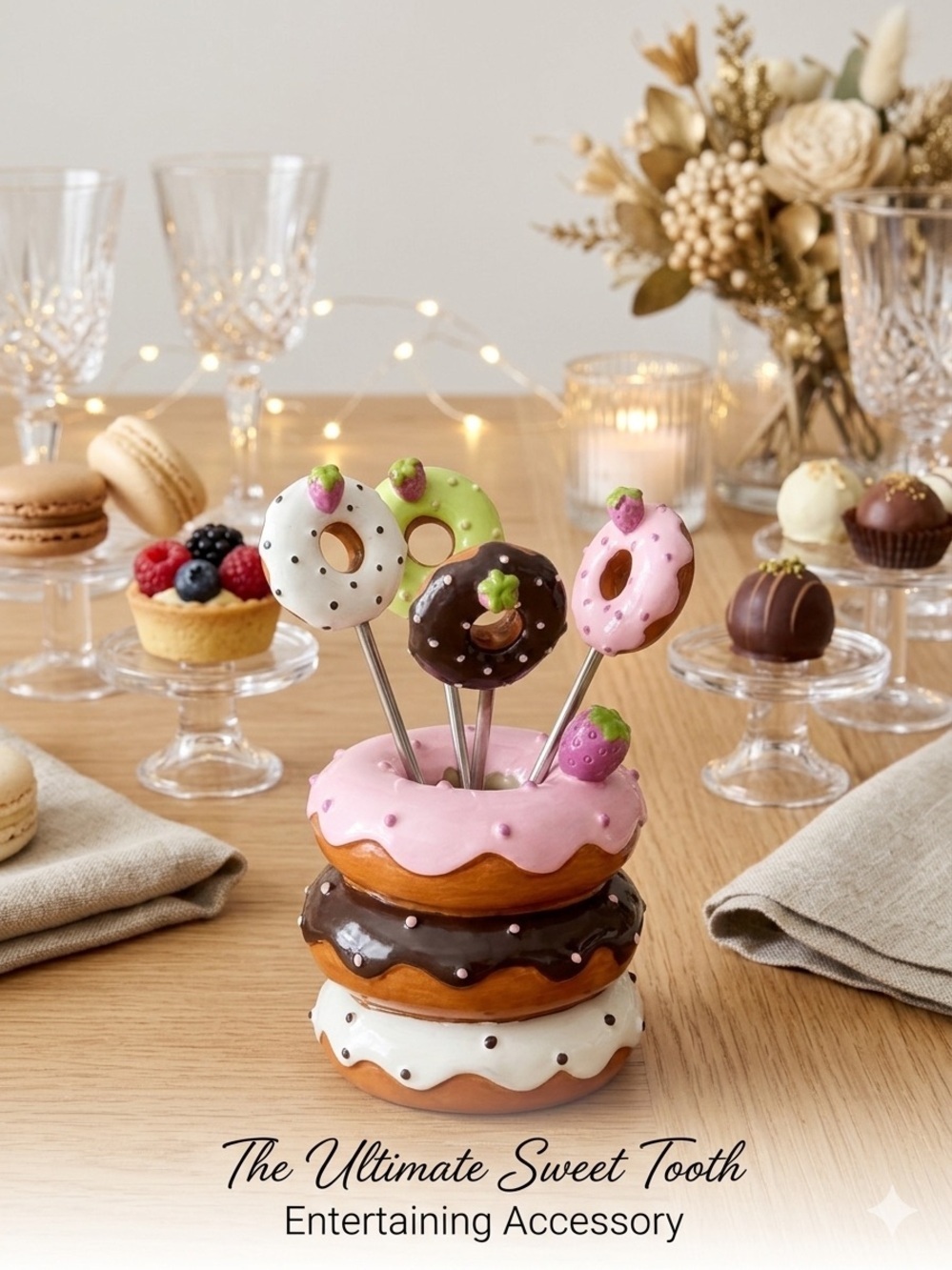 Sweet & Kitschy: Vintage Hand-Painted Donut Hors D'oeuvres Japan Set